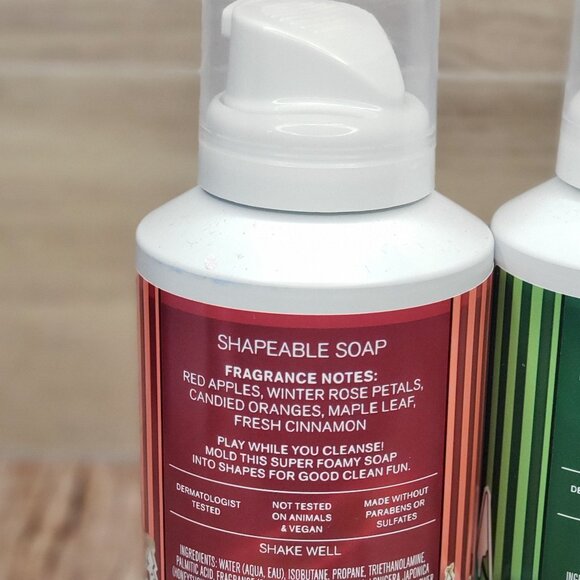🆕Bath & Body Works Shapable Soap-Winter Candy Apple & Vanilla Bean Noel Bundle - Picture 3 of 4
